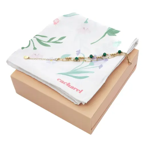 [CPBM438G] Coffret Cacharel (foulard + bracelet)