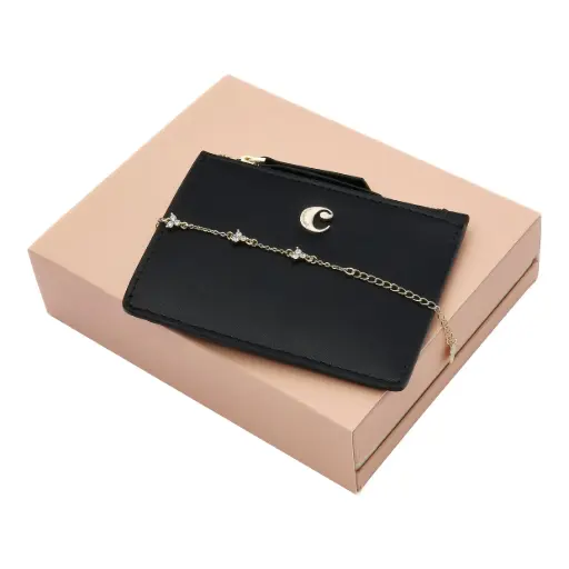 [CPBM440A] Coffret Cacharel (portefeuille + bracelet)