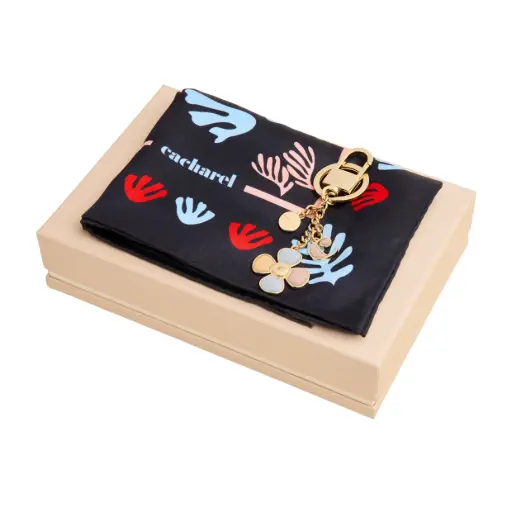 [CPKM535] Parure Vivienne (porte-clefs & foulard)