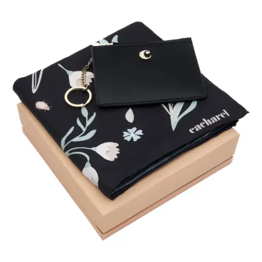 [CPMM438A] Coffret Cacharel (foulard + portefeuille)