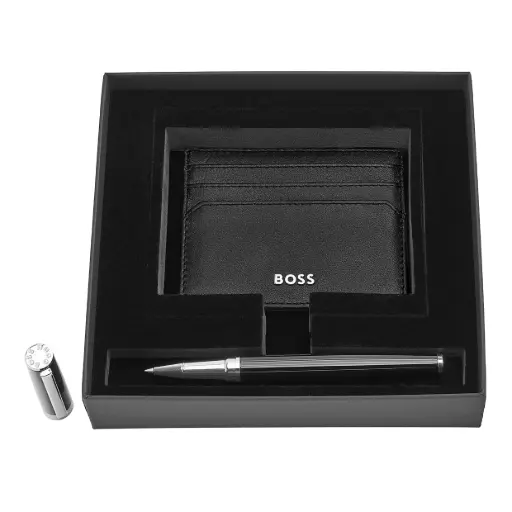 [HPCR254A] Parure HUGO BOSS (stylo roller & porte-cartes)